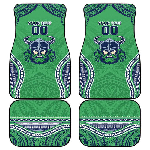 Raiders Rugby Custom Car Mats With Polynesian Style
