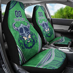 Raiders Rugby Custom Car Seat Cover With Polynesian Style