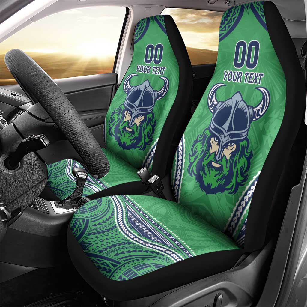 Raiders Rugby Custom Car Seat Cover With Polynesian Style