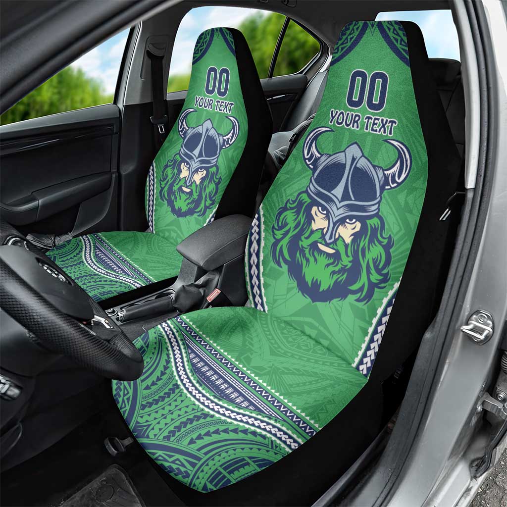 Raiders Rugby Custom Car Seat Cover With Polynesian Style