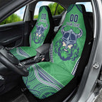 Raiders Rugby Custom Car Seat Cover With Polynesian Style