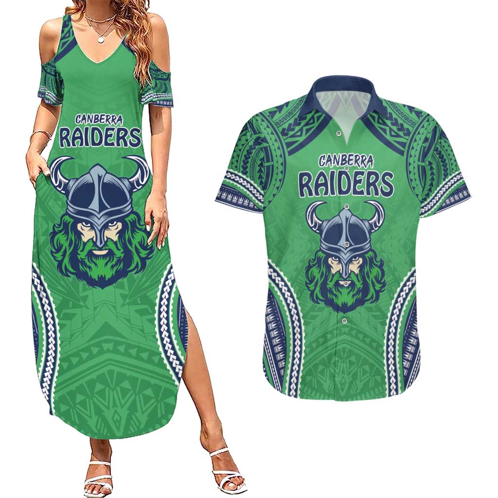 Raiders Rugby Custom Couples Matching Summer Maxi Dress and Hawaiian Shirt With Polynesian Style