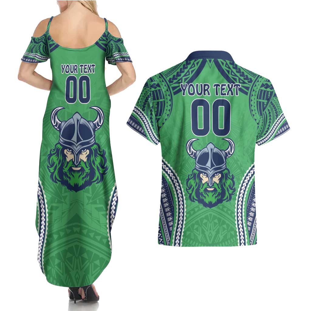 Raiders Rugby Custom Couples Matching Summer Maxi Dress and Hawaiian Shirt With Polynesian Style