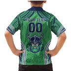 Raiders Rugby Custom Family Matching Mermaid Dress and Hawaiian Shirt With Polynesian Style