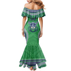 Raiders Rugby Custom Family Matching Mermaid Dress and Hawaiian Shirt With Polynesian Style