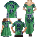 Raiders Rugby Custom Family Matching Summer Maxi Dress and Hawaiian Shirt With Polynesian Style