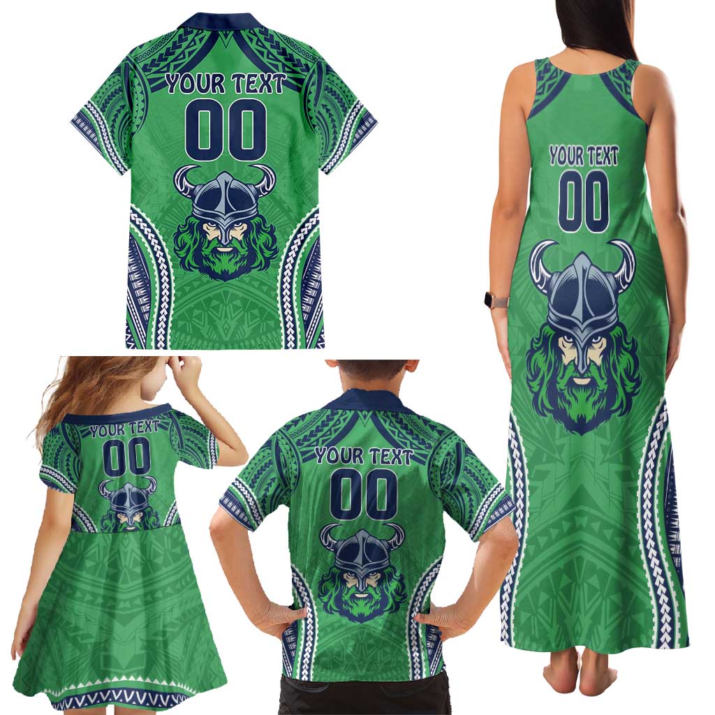 Raiders Rugby Custom Family Matching Tank Maxi Dress and Hawaiian Shirt With Polynesian Style