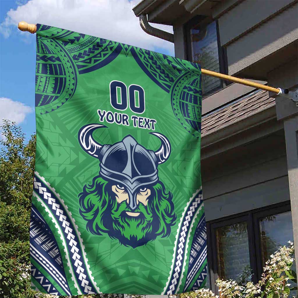 Raiders Rugby Custom Garden Flag With Polynesian Style