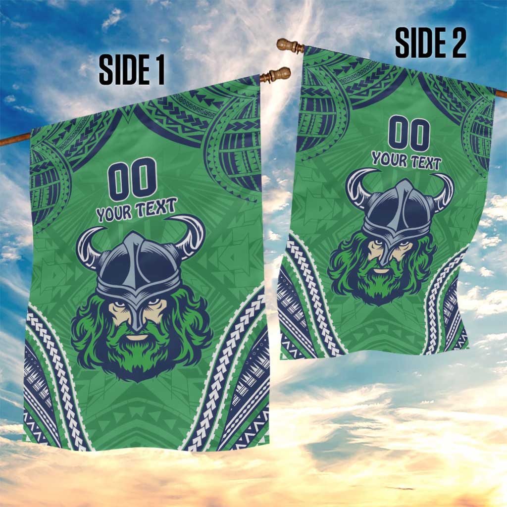 Raiders Rugby Custom Garden Flag With Polynesian Style