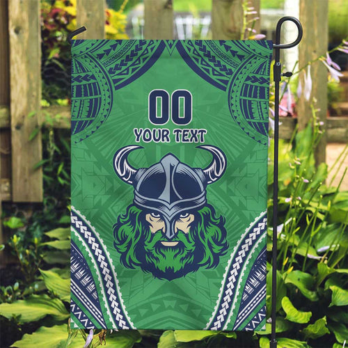 Raiders Rugby Custom Garden Flag With Polynesian Style