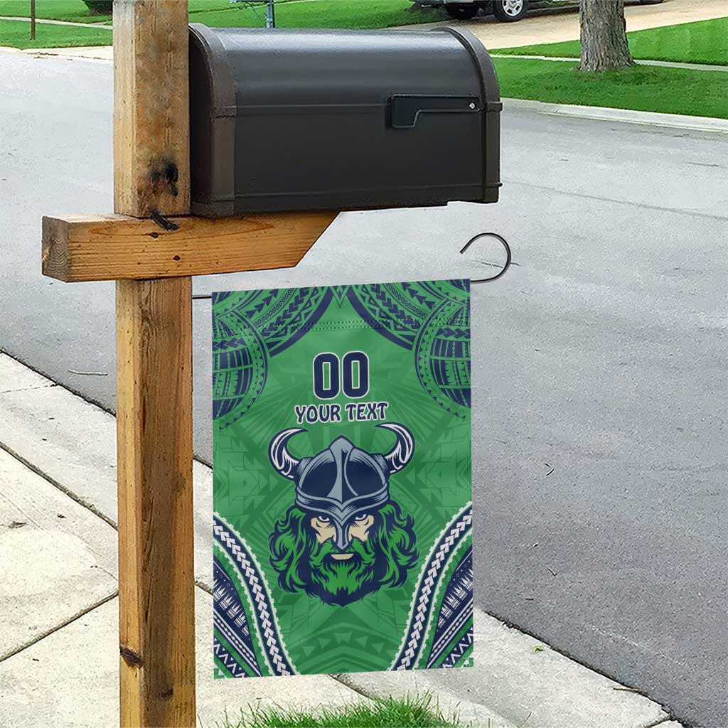 Raiders Rugby Custom Garden Flag With Polynesian Style