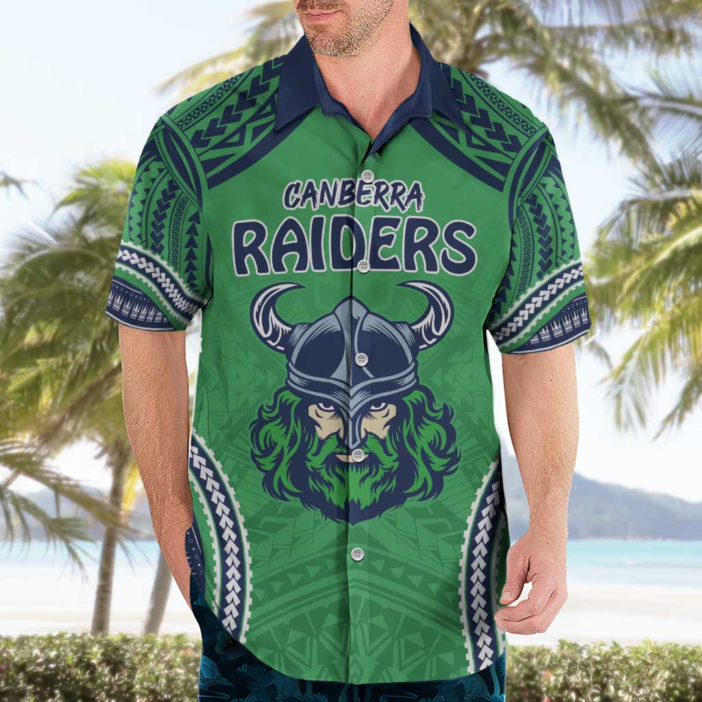 Raiders Rugby Custom Hawaiian Shirt With Polynesian Style