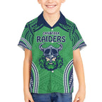 Raiders Rugby Custom Hawaiian Shirt With Polynesian Style