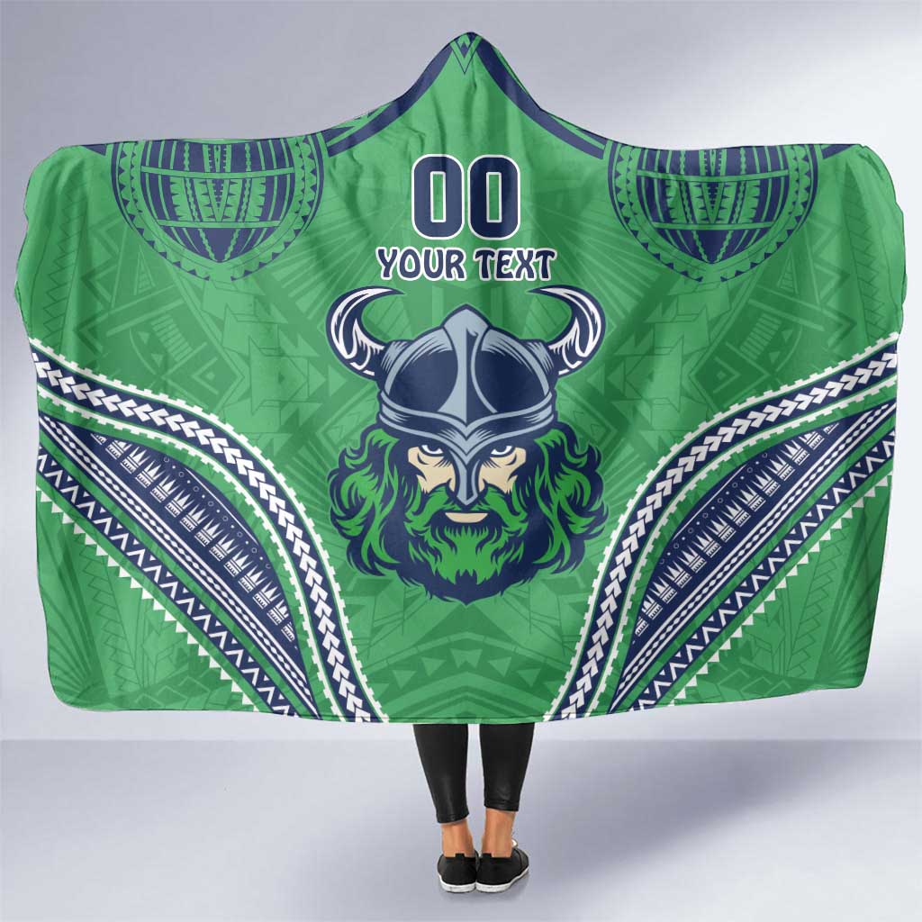 Raiders Rugby Custom Hooded Blanket With Polynesian Style