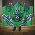 Raiders Rugby Custom Hooded Blanket With Polynesian Style