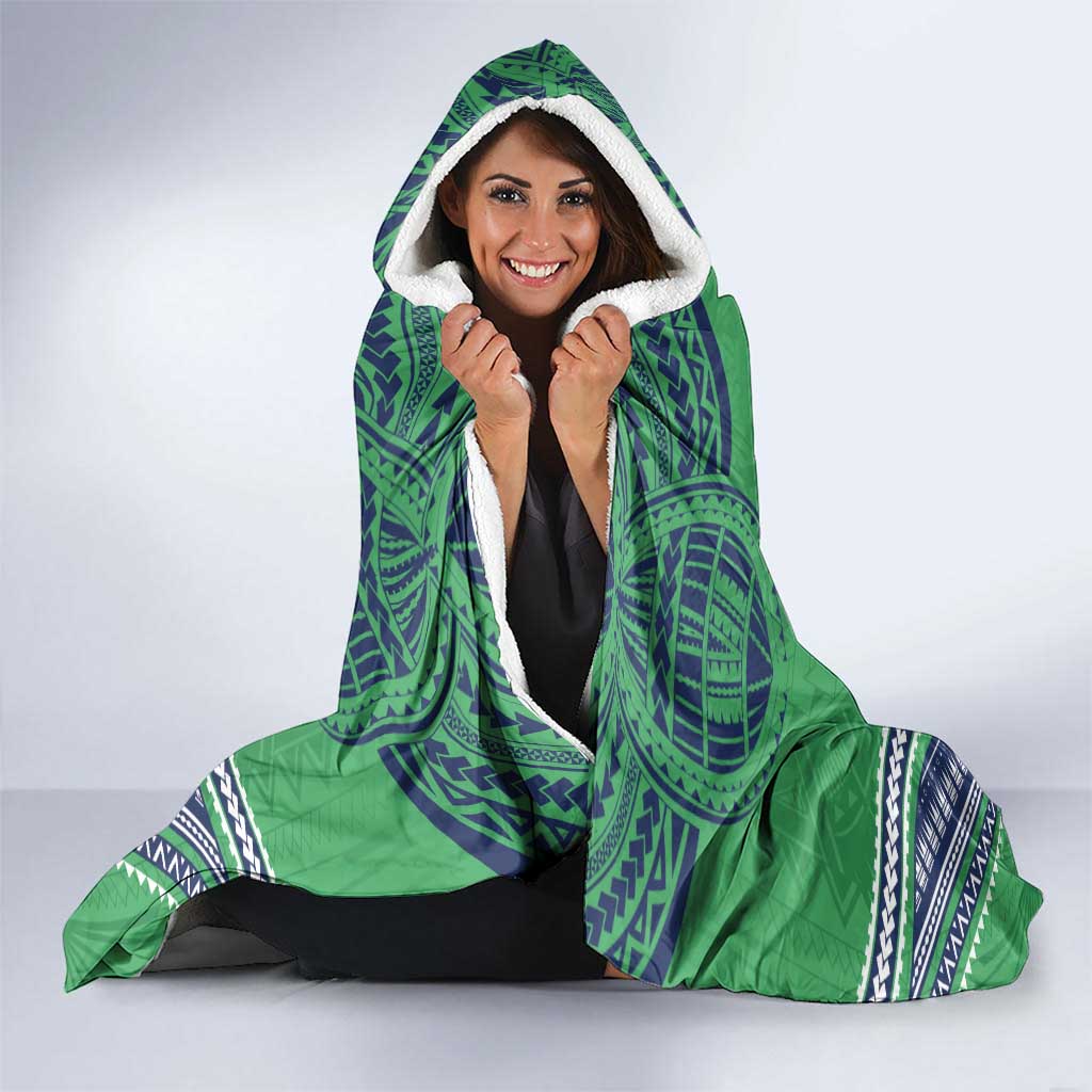 Raiders Rugby Custom Hooded Blanket With Polynesian Style