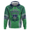Raiders Rugby Custom Hoodie With Polynesian Style
