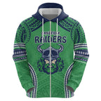 Raiders Rugby Custom Hoodie With Polynesian Style