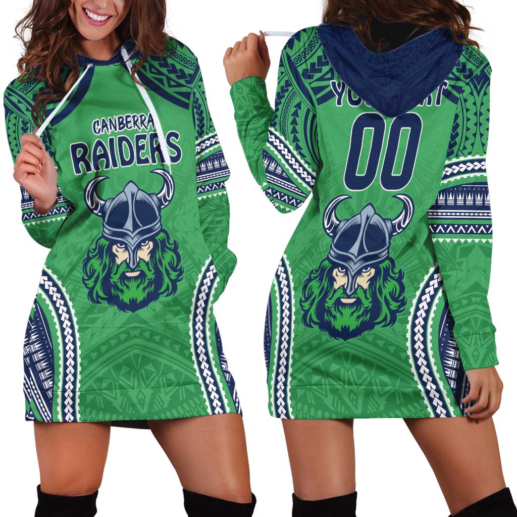 Raiders Rugby Custom Hoodie Dress With Polynesian Style