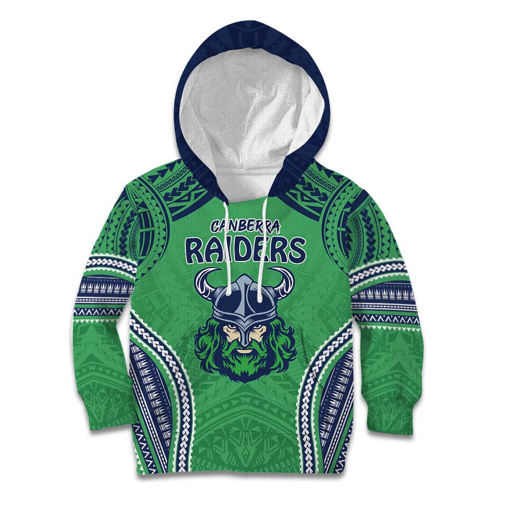 Raiders Rugby Custom Kid Hoodie With Polynesian Style