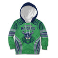Raiders Rugby Custom Kid Hoodie With Polynesian Style