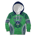Raiders Rugby Custom Kid Hoodie With Polynesian Style