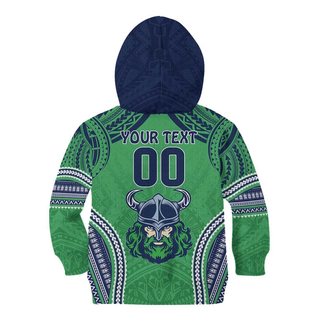Raiders Rugby Custom Kid Hoodie With Polynesian Style
