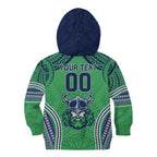 Raiders Rugby Custom Kid Hoodie With Polynesian Style