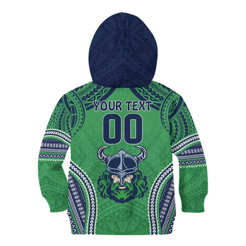Raiders Rugby Custom Kid Hoodie With Polynesian Style