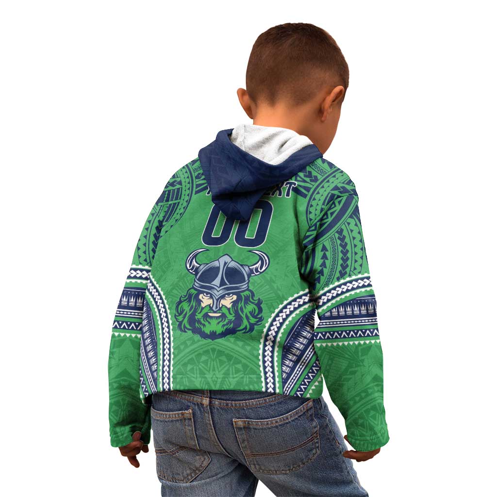 Raiders Rugby Custom Kid Hoodie With Polynesian Style