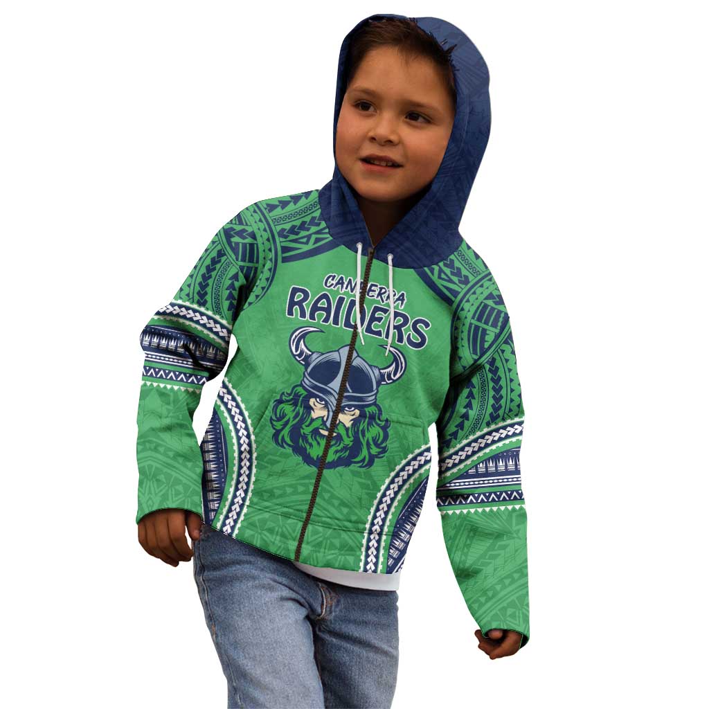 Raiders Rugby Custom Kid Hoodie With Polynesian Style
