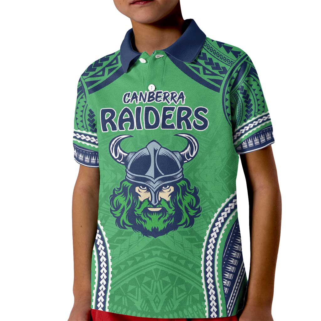Raiders Rugby Custom Kid Polo Shirt With Polynesian Style
