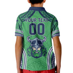 Raiders Rugby Custom Kid Polo Shirt With Polynesian Style