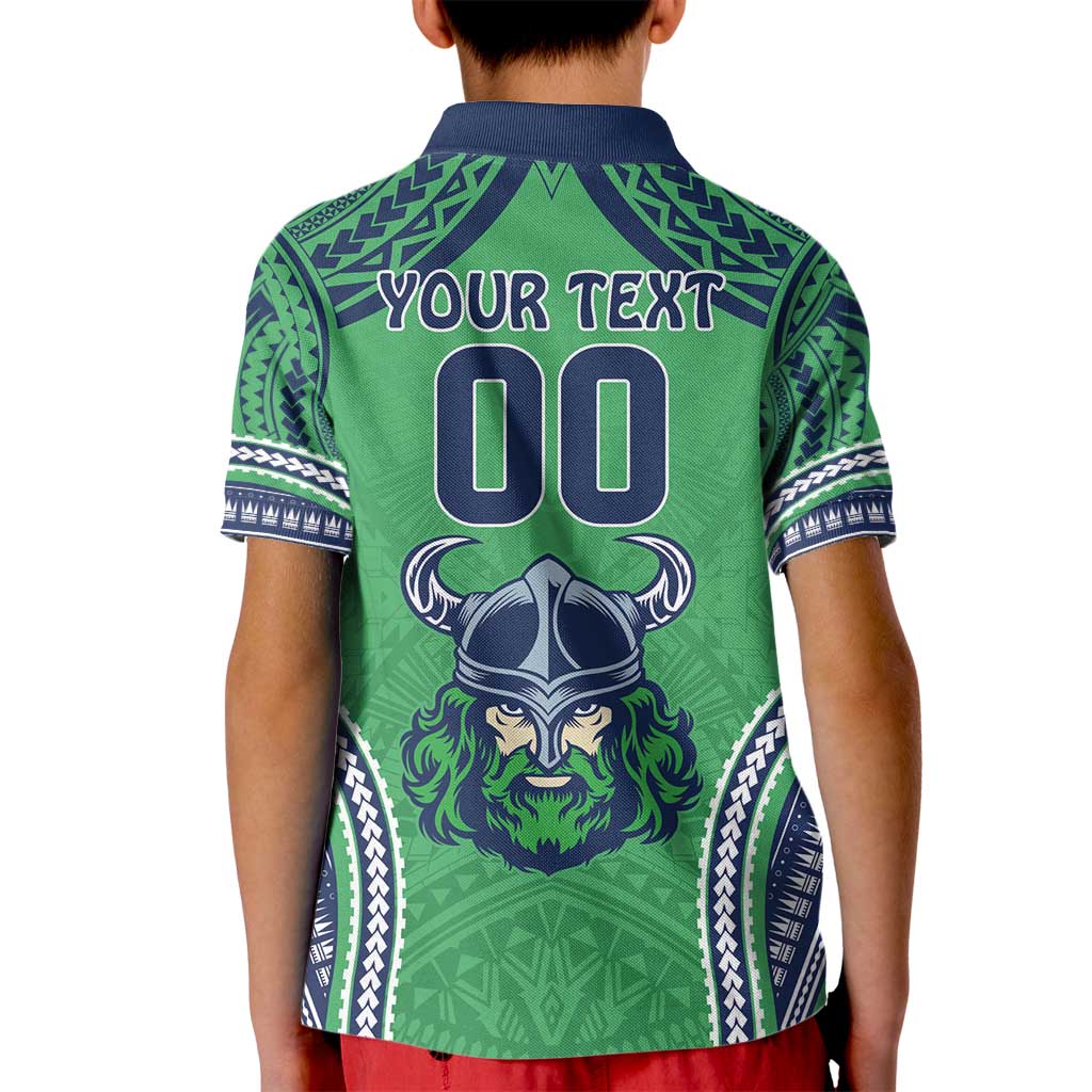 Raiders Rugby Custom Kid Polo Shirt With Polynesian Style