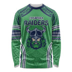 Raiders Rugby Custom Long Sleeve Shirt With Polynesian Style