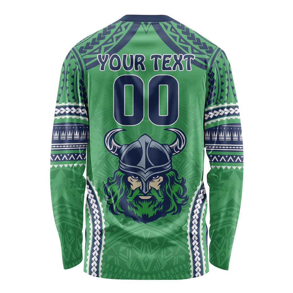 Raiders Rugby Custom Long Sleeve Shirt With Polynesian Style