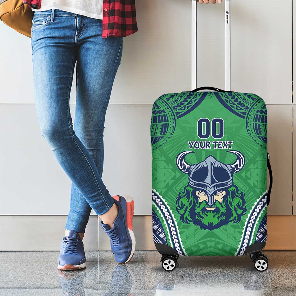 Raiders Rugby Custom Luggage Cover With Polynesian Style