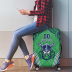 Raiders Rugby Custom Luggage Cover With Polynesian Style