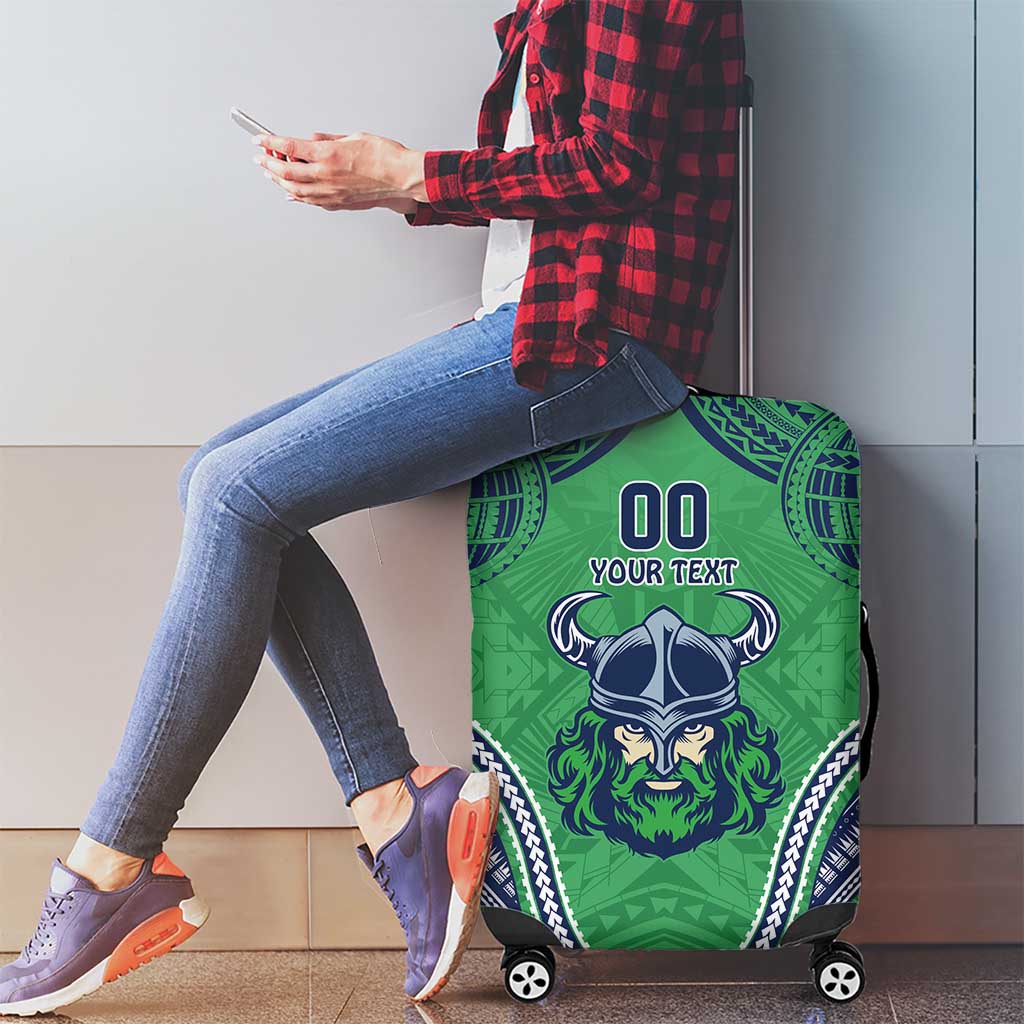 Raiders Rugby Custom Luggage Cover With Polynesian Style