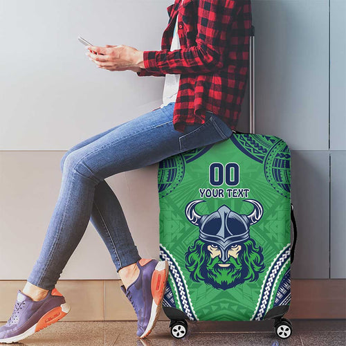 Raiders Rugby Custom Luggage Cover With Polynesian Style