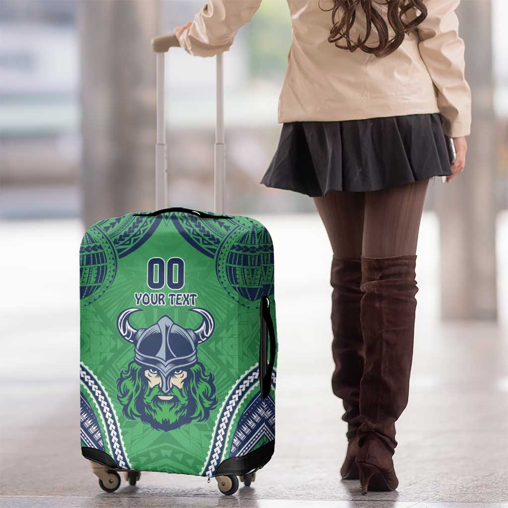 Raiders Rugby Custom Luggage Cover With Polynesian Style