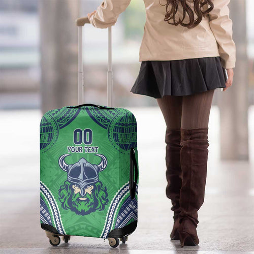 Raiders Rugby Custom Luggage Cover With Polynesian Style