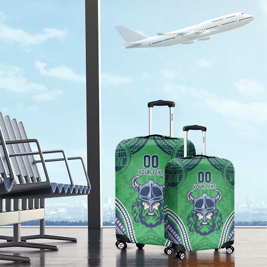 Raiders Rugby Custom Luggage Cover With Polynesian Style