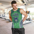 Raiders Rugby Custom Men Tank Top With Polynesian Style
