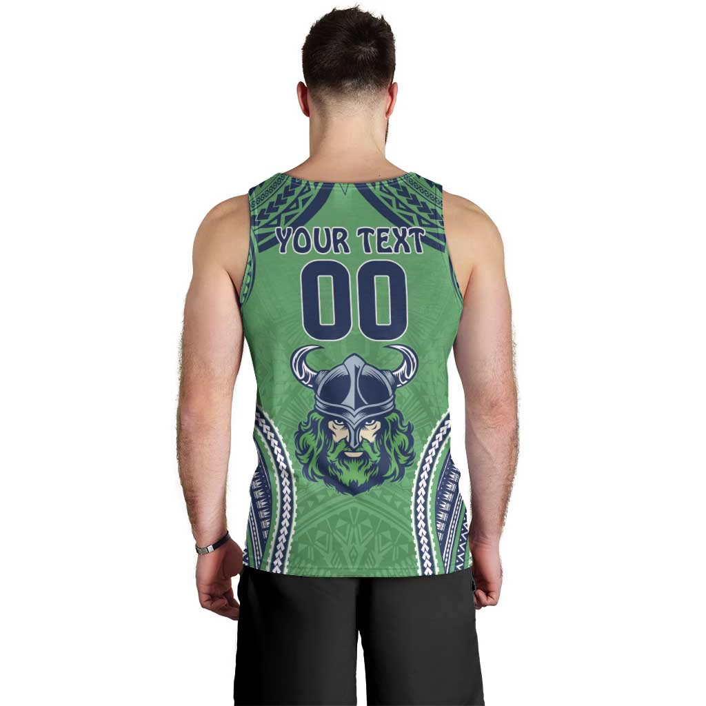 Raiders Rugby Custom Men Tank Top With Polynesian Style