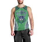Raiders Rugby Custom Men Tank Top With Polynesian Style