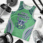 Raiders Rugby Custom Men Tank Top With Polynesian Style