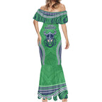 Raiders Rugby Custom Mermaid Dress With Polynesian Style