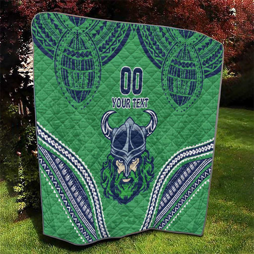 Raiders Rugby Custom Quilt With Polynesian Style