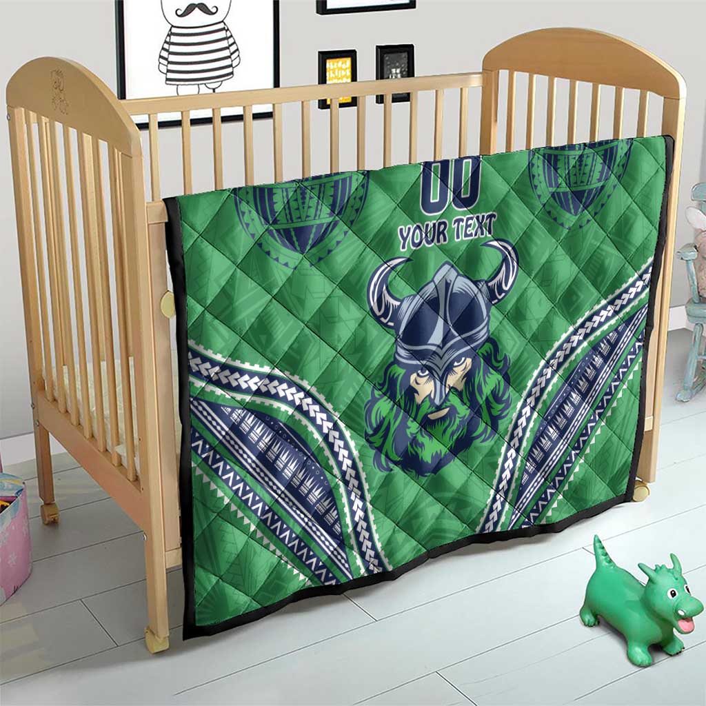Raiders Rugby Custom Quilt With Polynesian Style